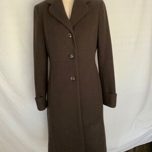 Kenneth Cole Brown Wool Coat Size 2